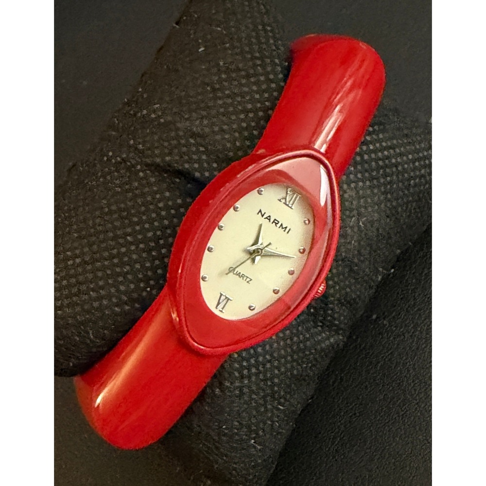 Narmi Watch Red Cuff Bangle READ